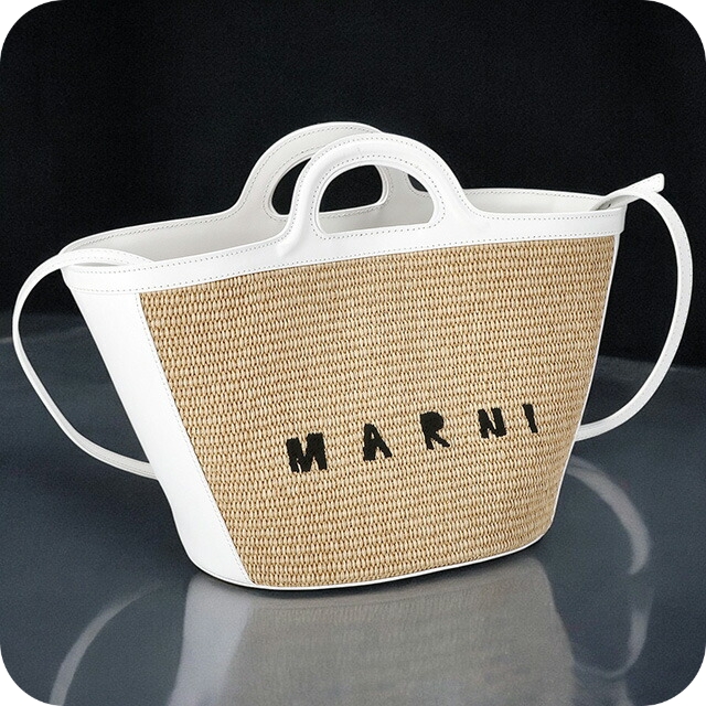 マルニ ハンドバッグ レディース ブランド MARNI BMMP0068Q0-P3860 ナチュラルベージュ/ホワイト