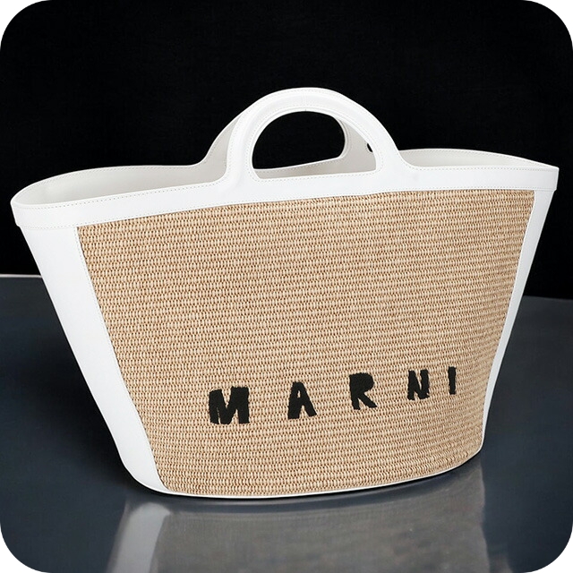 マルニ ハンドバッグ レディース ブランド MARNI BMMP0069Q0-P3860 ナチュラルベージュ/ホワイト