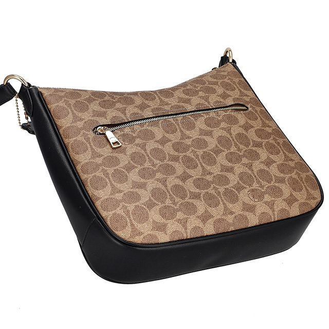 美品◎コーチ　COACH トートバッグ　ナイロンレザー　茶色　ワンショルダー 新品 COACH バッグ 茶