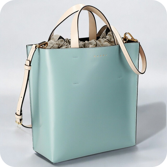 マルニ ハンドバッグ レディース ブランド MARNI SHMPV01TY0-LV639 ライトブルー/オレンジの通販は