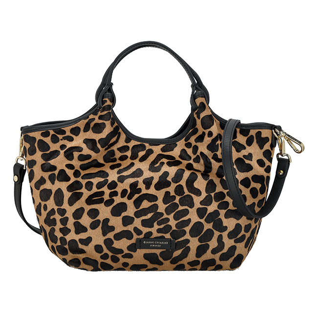 ジャンニキアリーニ ハンドバッグ レディース ブランド GIANNI CHIARINI レザー BS 11109 HORSY ブラウン/レオパード 軽量 小さめ 手提げ 高級 おしゃれ プレゼント 女性 実用的 かわいい_1