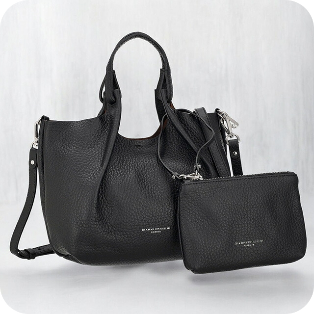 ジャンニキアリーニ ハンドバッグ レディース ブランド GIANNI CHIARINI レザー BS 9719 RNGDBL ブラック 軽量 小さめ 手提げ 高級 おしゃれ プレゼント 女性 実用的 かわいい