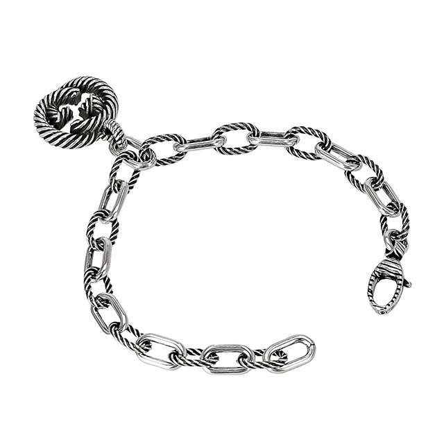 グッチ ブレスレット メンズ ブランド GUCCI 607158-J8400 シルバー_2