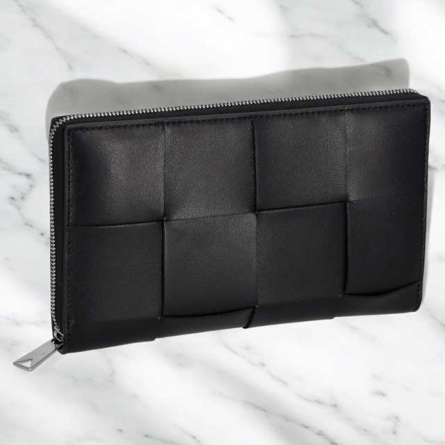 ボッテガ・ヴェネタ 長財布 メンズ レディース ブランド BOTTEGA VENETA レザー 649607-V47V1 ブラック ウォレット 高級 おしゃれ プレゼント 実用的