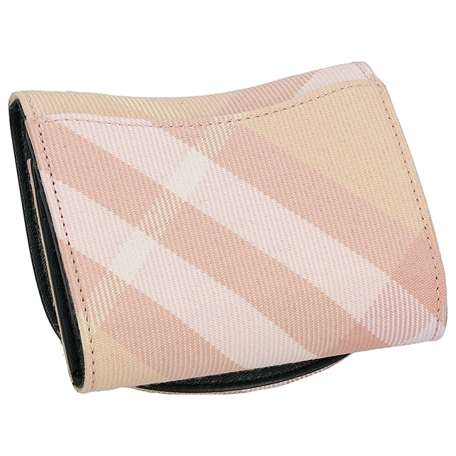 バ−バリ− 三つ折り財布 レディース ブランド BURBERRY 8081785 ピンク ウォレット 高級 おしゃれ プレゼント 実用的_1