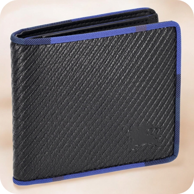 バ−バリ− 二つ折り財布 メンズ ブランド BURBERRY 8089534 ブラック ウォレット 高級 おしゃれ プレゼント 実用的