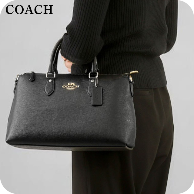 コーチ ハンドバッグ レディース ブランド COACH CR156 IMBLK ブラック 軽量 小さめ 手提げ 高級 おしゃれ プレゼント 女性 実用的 かわいい