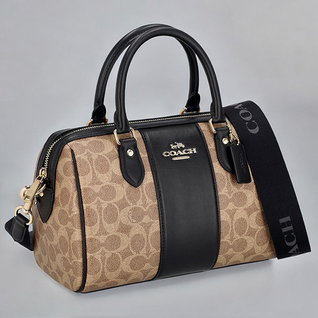 コーチ ハンドバッグ レディース ブランド COACH CW376 IMQRX ベージュ/ブラック 軽量 小さめ 手提げ 高級 おしゃれ プレゼント 女性 実用的 かわいい