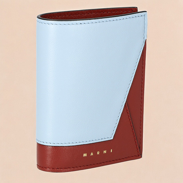 MARNI マルニ 二つ折り財布 水色