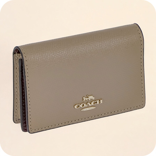 コーチ 名刺入れ レディース ブランド COACH レザー 87731 IMTAU ベージュ 高級 おしゃれ プレゼント 実用的