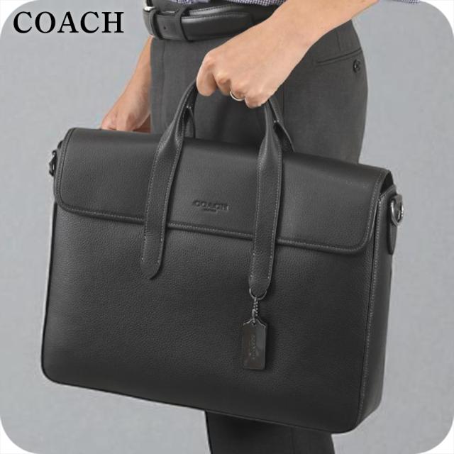 コーチ ブリーフケース メンズ ブランド COACH C9875 QB BK ブラック 軽量 A4 ノートpc ブランド 高級 おしゃれ プレゼント 男性 実用的 かっこいい