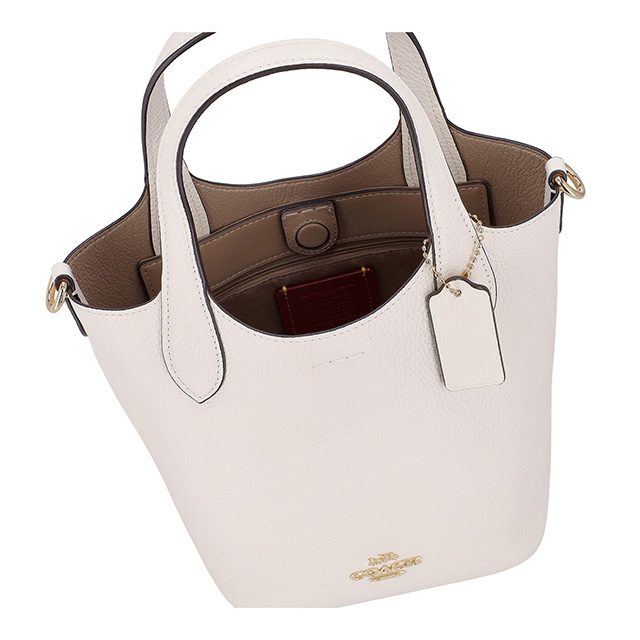 コーチ ハンドバッグ レディース ブランド COACH レザー CR168 IMCHK ホワイト 軽量 小さめ 手提げ 高級 おしゃれ プレゼント 女性 実用的 かわいい_4