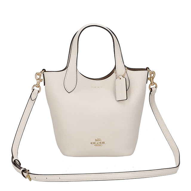 コーチ ハンドバッグ レディース ブランド COACH レザー CR168 IMCHK ホワイト 軽量 小さめ 手提げ 高級 おしゃれ プレゼント 女性 実用的 かわいい_6
