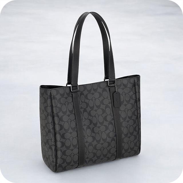 コーチ トートバッグ メンズ ブランド COACH CR385 QBMI5 チャコール/ブラック 軽量 手提げ ブランド 高級 おしゃれ プレゼント 男性 実用的 かっこいい