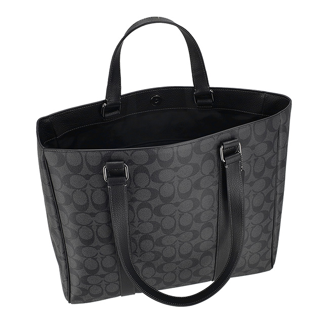 コーチ トートバッグ メンズ ブランド COACH CR385 QBMI5 チャコール/ブラック 軽量 手提げ ブランド 高級 おしゃれ プレゼント 男性 実用的 かっこいい_4