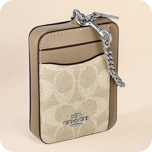 コーチ ケース メンズ レディース ブランド COACH CW883 SVPWH サンド/トープ 小銭入れ 小さい 高級 おしゃれ プレゼント 実用的