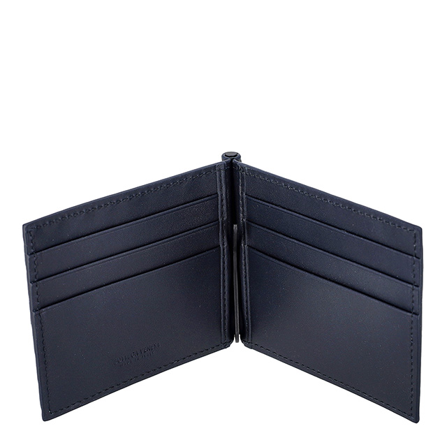 ボッテガヴェネタ 二つ折り財布 ネイビー 美品】ボッテガヴェネタ 2