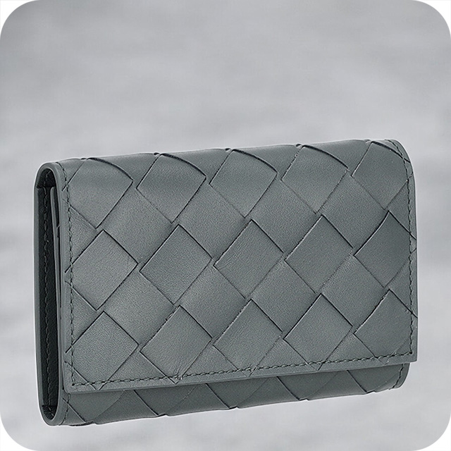 ボッテガ・ヴェネタ キーケース メンズ レディース ブランド BOTTEGA VENETA イントレチャート レザー 630336-V3US1 ブルーグレー 高級 おしゃれ プレゼント 実用的