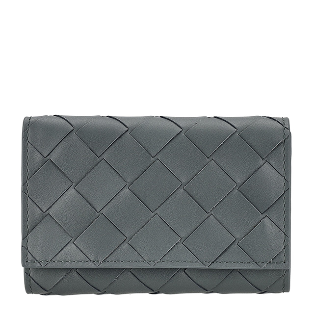 ボッテガ・ヴェネタ キーケース メンズ レディース ブランド BOTTEGA VENETA イントレチャート レザー 630336-V3US1 ブルーグレー 高級 おしゃれ プレゼント 実用的_1