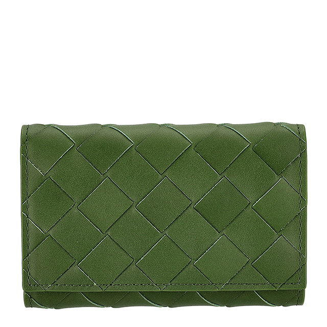 ボッテガ・ヴェネタ キーケース メンズ レディース ブランド BOTTEGA VENETA イントレチャート レザー 630336-V3US1 グリーン 高級 おしゃれ プレゼント 実用的_1