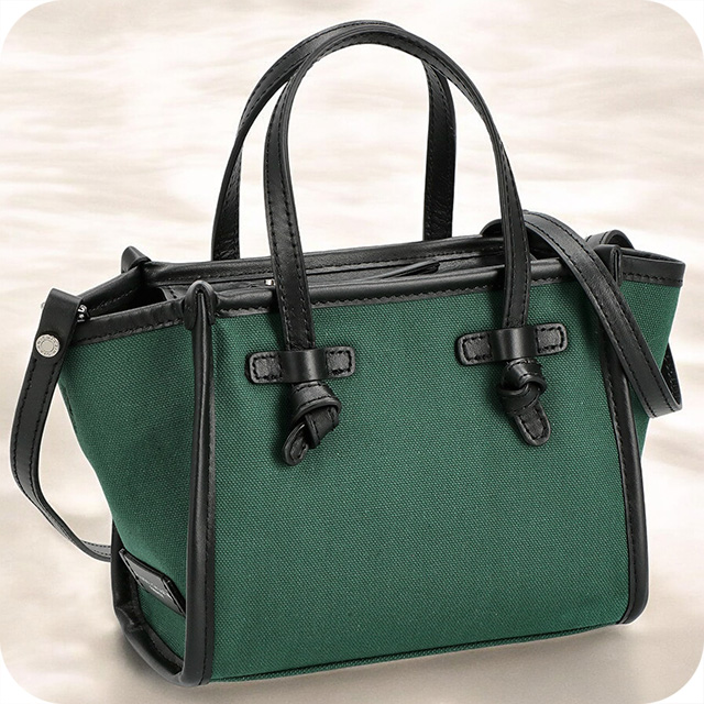 ジャンニキアリーニ ハンドバッグ レディース ブランド GIANNI CHIARINI BS 8065 CNV-SE グリーン 軽量 小さめ 手提げ 高級 おしゃれ プレゼント 女性 実用的 かわいい