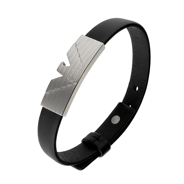 エンポリオ・アルマーニ ブレスレット メンズ ブランド EMPORIO ARMANI EGS3075040 ブラック/シルバー_1