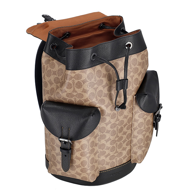 コーチ バックパック メンズ ブランド COACH CW211 QBNRX ライトブラウン/ブラック 旅行カバン ブランド 高級 おしゃれ プレゼント 男性 実用的 かっこいい_4