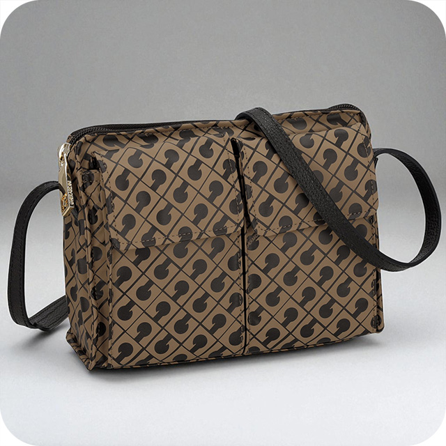 ゲラルディーニ ショルダーバッグ レディース ブランド GHERARDINI GH0206 TOFFE ブラウン/ブラック 斜めがけ 高級 おしゃれ プレゼント 女性 実用的 かわいい