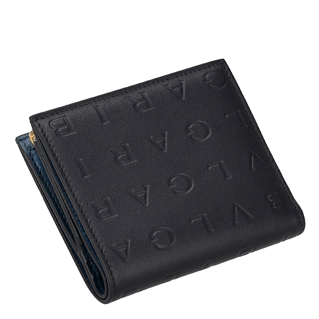 ブルガリ 二つ折り財布 レディース ブランド BVLGARI 291749 BLK ブラック/グリーン ウォレット 高級 おしゃれ プレゼント 実用的_2