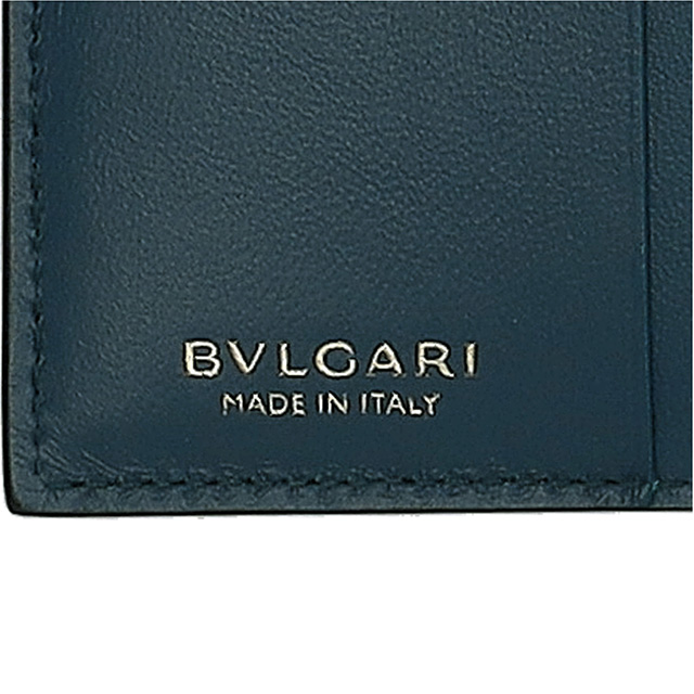 ブルガリ 二つ折り財布 レディース ブランド BVLGARI 291749 BLK ブラック/グリーン ウォレット 高級 おしゃれ プレゼント 実用的_6