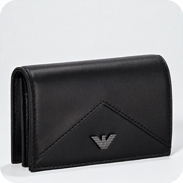 エンポリオ・アルマーニ カードケース メンズ ブランド EMPORIO ARMANI EM003602-AF19365 UC001 ブラック 定期入れ 高級 おしゃれ プレゼント 実用的