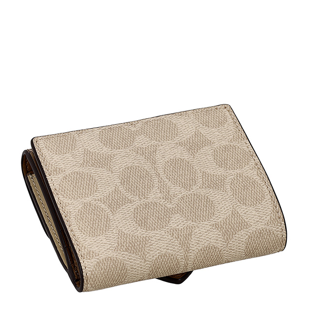 コーチ 二つ折り財布 レディース ブランド COACH CCQ09 IMXI9 ブラウン/ベージュ ウォレット 高級 おしゃれ プレゼント 実用的_2