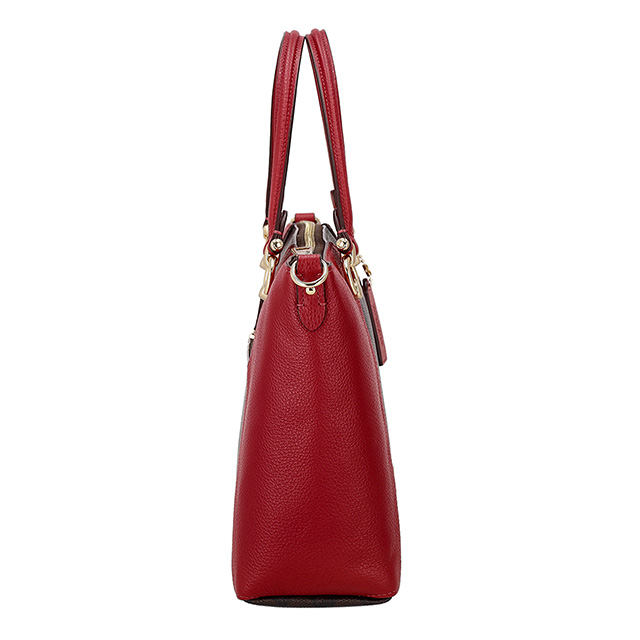 コーチ ハンドバッグ レディース ブランド COACH CCQ24 IMXD0 ダークブラウン/レッド 軽量 小さめ 手提げ 高級 おしゃれ プレゼント 女性 実用的 かわいい_5