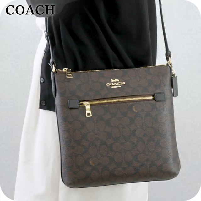 コーチ ショルダーバッグ レディース ブランド COACH CCQ27 IMXAQ ダークブラウン/ブラック 斜めがけ 高級 おしゃれ プレゼント 女性 実用的 かわいい