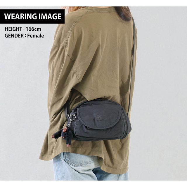 キプリング ショルダーバッグ レディース ブランド Kipling K153130DH BLACK TONAL ブラック 斜めがけ 高級 おしゃれ プレゼント 女性 実用的 かわいい_4