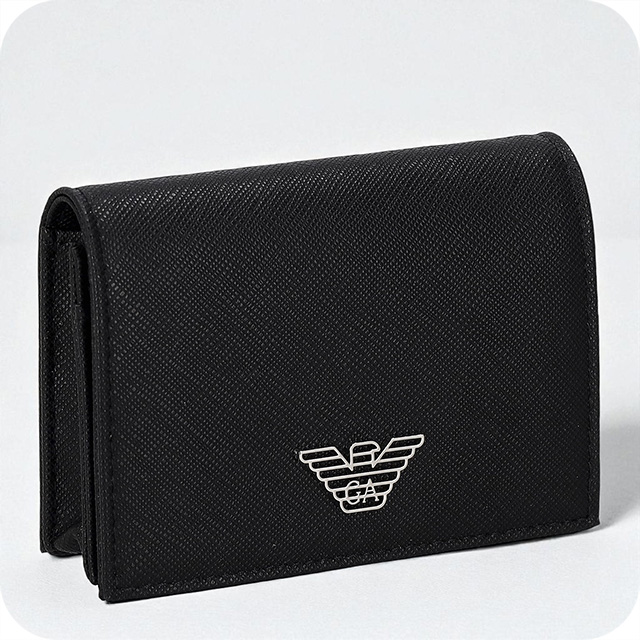 エンポリオ・アルマーニ 名刺入れ メンズ ブランド EMPORIO ARMANI Y4R576-Y138E 81072 ブラック 高級 おしゃれ プレゼント 実用的