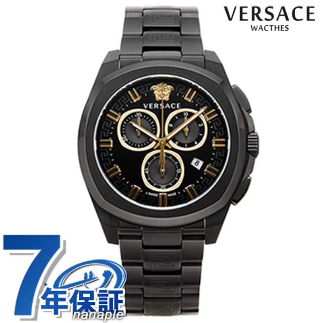 ヴェルサーチ Geo Chrono クオーツ 腕時計 ブランド メンズ クロノグラフ VERSACE VE7CA0923 アナログ オールブラック 黒 スイス製