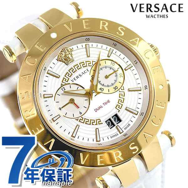 ヴェルサーチ 時計 メンズ 腕時計 Vレース デュアルタイム 46mm Vebv Versace ヴェルサーチェ シルバー ホワイト 革ベルトの通販はau Pay マーケット 腕時計のななぷれ