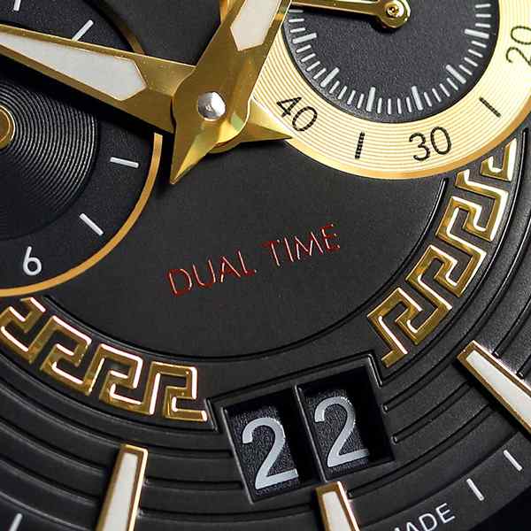 ヴェルサーチ 時計 メンズ 腕時計 ブランド Vレース デュアルタイム 46mm VEBV00519 VERSACE ヴェルサーチェ  ブラック×ゴールドの通販はau PAY マーケット - 腕時計のななぷれ | au PAY マーケット－通販サイト