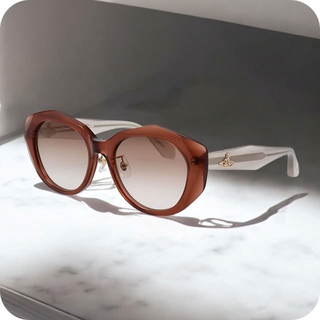 ヴィヴィアン ウエストウッド サングラス メンズ レディース ブランド Vivienne Westwood プラスチック 41-5002-2 フレームカラー ピンクブラウン レンズカラー ブラウンハーフ 小物 ビビアン