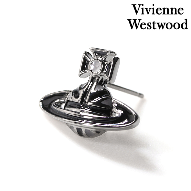 ヴィヴィアン ウエストウッド ピアス メンズ レディース ブランド Vivienne Westwood 真鍮 スタッド 片耳用 62010082-S109 ブラック アクセサリー ビビアン