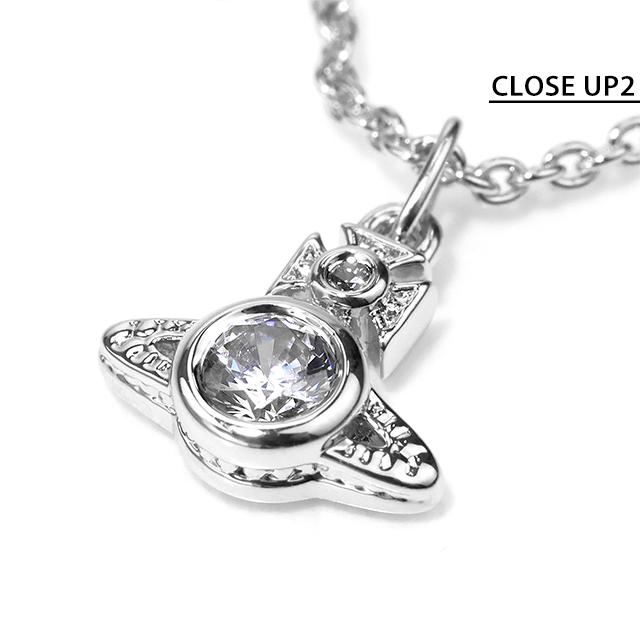 ヴィヴィアン ウエストウッド ネックレス レディース ブランド Vivienne Westwood ロンドン オーブ 真鍮 63020278-02P102 シルバー×クリア アクセサリー ビビアン_2