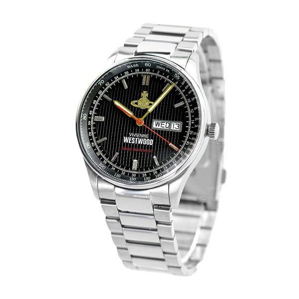 ヴィヴィアンウエストウッド クランボーン 40mm 日付表示 クオーツ メンズ 腕時計 VV207BKSL Vivienne Westwood ブラック_1