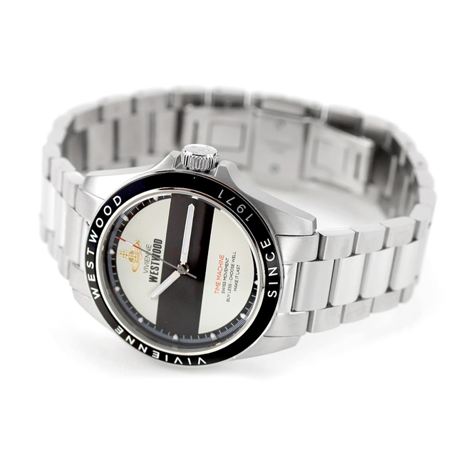 ヴィヴィアン ウエストウッド ブラックウォール クォーツ 電池式 腕時計 ブランド メンズ Vivienne Westwood VV293BKSL アナログ ブラック ホワイト 黒 おしゃれ 防水 プレゼント 男性 実用的_3