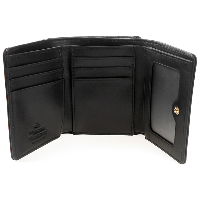 ヴィヴィアン ウエストウッド 二つ折り財布 二折財布 レディース ブランド Vivienne Westwood SAFFIANO がま口 ロゴ 51010018 L001N N403 BLACK ビビアン_3