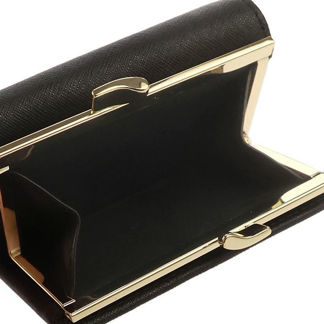 ヴィヴィアン ウエストウッド 二つ折り財布 二折財布 レディース ブランド Vivienne Westwood SAFFIANO がま口 ロゴ 51010018 L001N N403 BLACK ビビアン_4