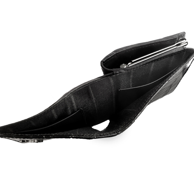 ヴィヴィアン ウエストウッド 二つ折り財布 二折財布 レディース ブランド Vivienne Westwood EMBOSS CROC LEATHER がま口 ロゴ 51010020U L0039 N401 BLACK ビビアン_6