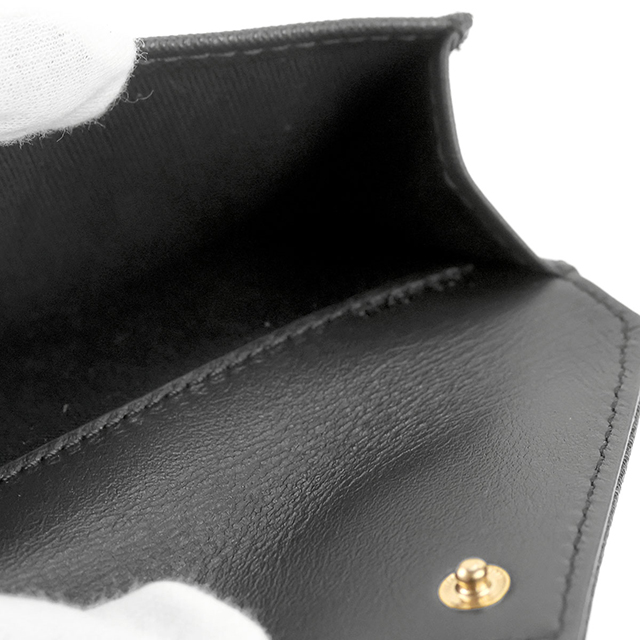 ヴィヴィアン ウエストウッド 三つ折り財布 三折財布 レディース ブランド Vivienne Westwood SAFFIANO 革 レザーウォレット 小銭入れあり ロゴ 51150009 L001N N403 BLACK GOLD ビビアン_5