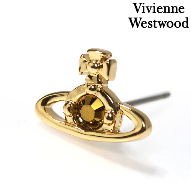ヴィヴィアン ウエストウッド ピアス レディース Vivienne Westwood ナノソリティア スタッド 片耳用 62010086 02R945 GOLD DORADO アクセサリー ビビアン ジュエリー ブランド 高級 おしゃれ プレゼント 女性 実用的 かわいい