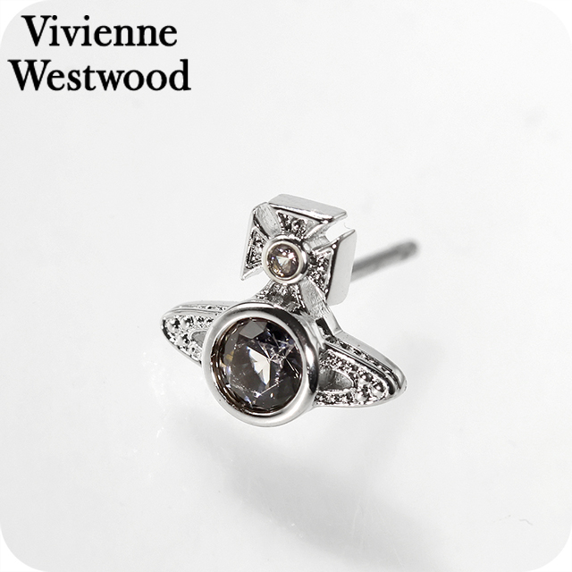 ヴィヴィアン ウエストウッド ピアス メンズ レディース ブランド Vivienne Westwood MAN LONDON ORB スタッド 片耳用 62010239 02P297 シルバー グレー アクセサリー ビビアン